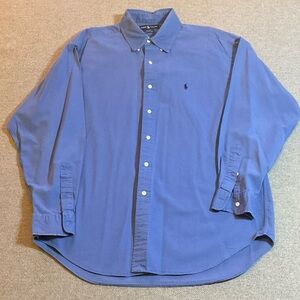 Ralph Lauren Men's Classic Blue Button Down Shirt